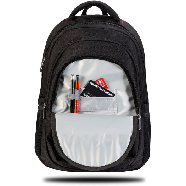 Classone Milano BP-L100-PRO Su Geçirmez Kumaş,Su Geçirmez Fermuar Notebook,Laptop, Sırt Çantası -Siyah - 6