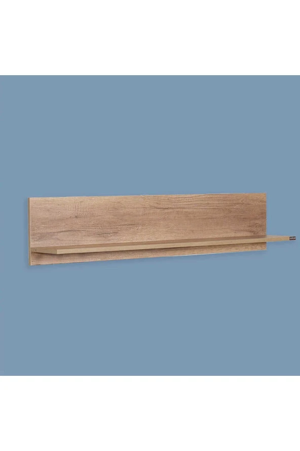 Dekoratif Duvar Rafı - Açık Ceviz (Tori) 120x25x20 cm (GxYxD) - 6