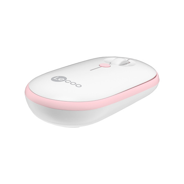 Lenovo Lecoo WS212 Kablosuz 1600DPI 4 Tuşlu Optik Mouse Beyaz & Pembe - 3