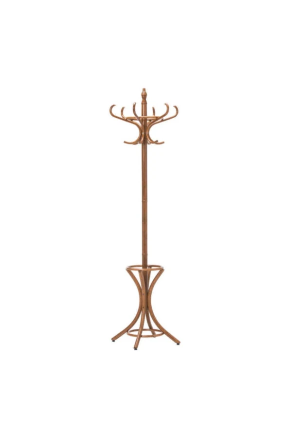 Handy Mate Dorya 12li Ahşap Askılık-Ceviz 51x185x51 cm (GxYxD)