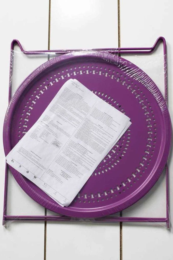 Handy Mate Vergo Tepsili Sehpa - Mor 45x52x45 cm (GxYxD) - 4