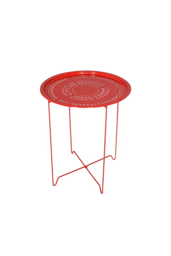 Handy Mate Vergo Tepsili Sehpa - Kırmızı 45x52x45 cm (GxYxD) - 5