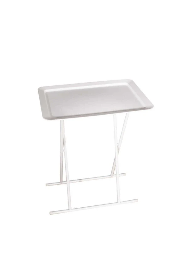 Handy Mate Tepsili Katlanabilir Sehpa - Beyaz 52x66x32,5 cm (GxYxD) - 9