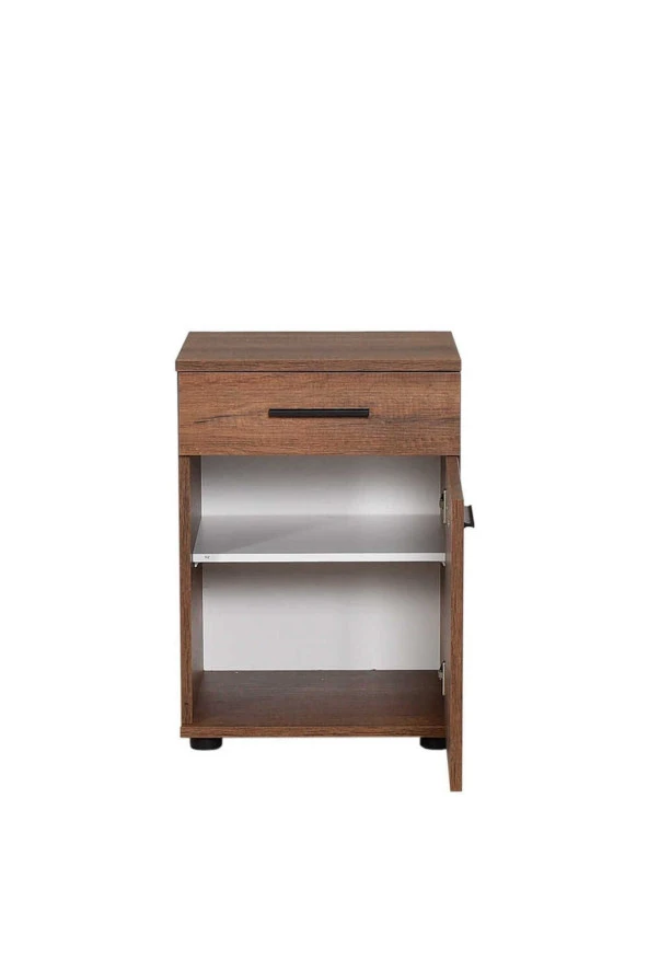 Trendline Çekmeceli Kapaklı Komodin-Koyu Ceviz(Oslo Ceviz) 40x57x39 cm (GxYxD) - 8
