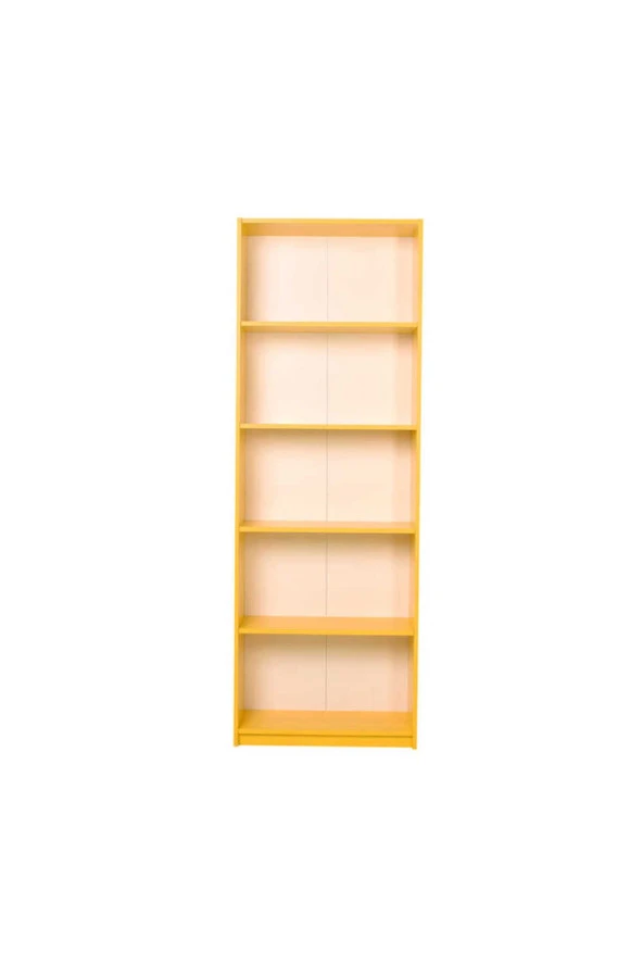 Max 5 Raflı Kitaplık - Sarı 58x170x23 cm (GxYxD) - Resim 4