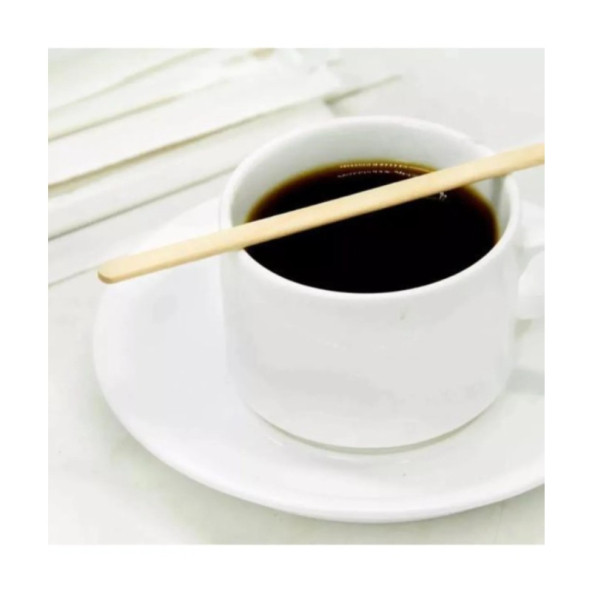Ahşap Karıştırıcı Tahta Kaşık 500'lü X 24 Paket(1 Koli) Çay Kahve Karıştırıcı - 2