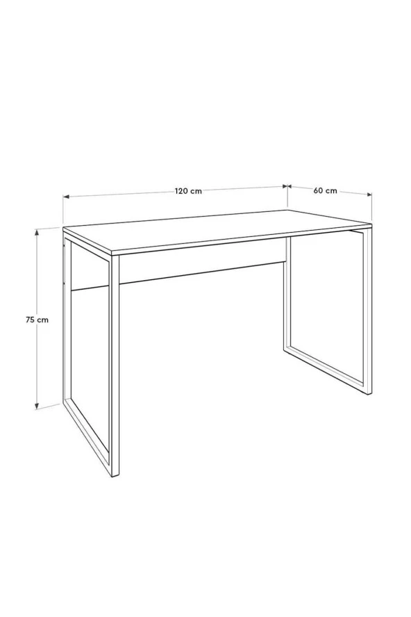 Connect Çalışma Masası-Koyu Ceviz (Oslo Ceviz) 120x75x60 cm (GxYxD) - 7