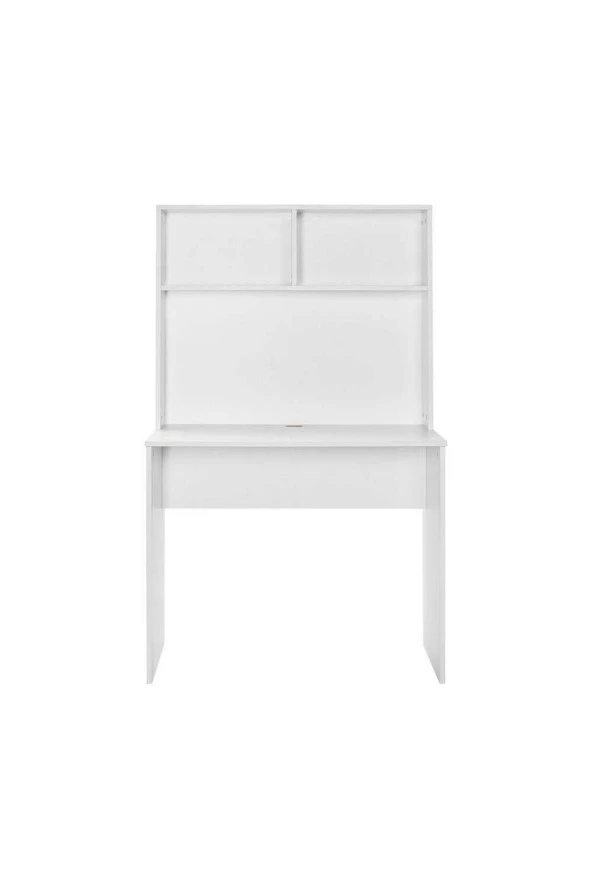 White Raflı Çalışma Masası-Mat Beyaz 90x148x52 cm (GxYxD) - 3