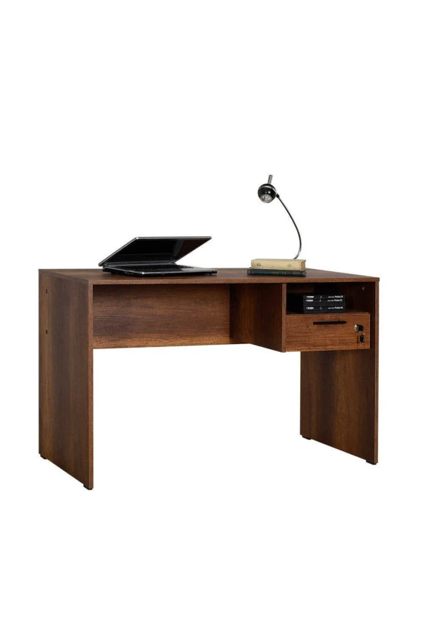 Concept Kilitli Çekmeceli Çalışma Masası-Koyu Ceviz (Oslo Ceviz) 120x75x60 cm (GxYxD) - 3