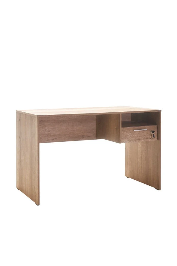 Concept Kilitli Çekmeceli Çalışma Masası-Açık Ceviz (Tori) 120x75x60 cm (GxYxD) - 2
