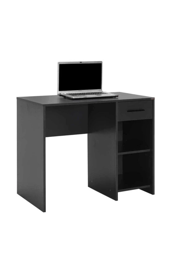 Trendline Çekmeceli Çalışma Masası-Antrasit 90x75x52 cm (GxYxD) - 3