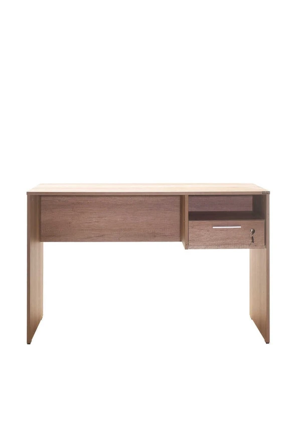 Concept Kilitli Çekmeceli Çalışma Masası-Açık Ceviz (Tori) 120x75x60 cm (GxYxD) - 3