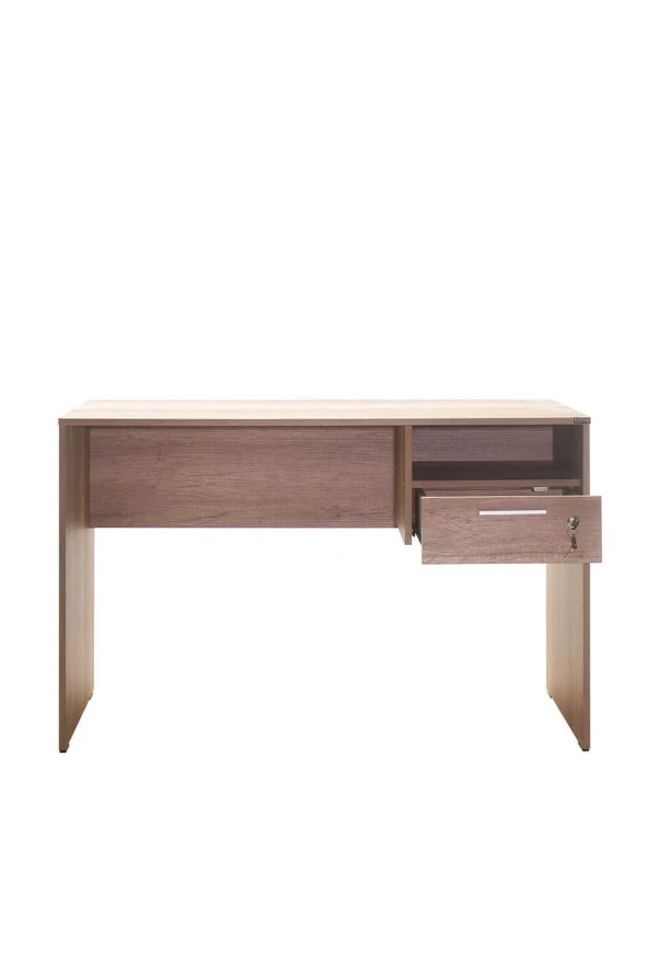 Concept Kilitli Çekmeceli Çalışma Masası-Açık Ceviz (Tori) 120x75x60 cm (GxYxD) - 4