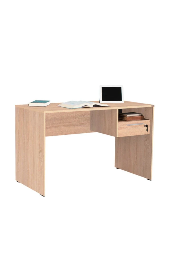 Concept Kilitli Çekmeceli Çalışma Masası-Sonoma 120x75x60 cm (GxYxD) - 3