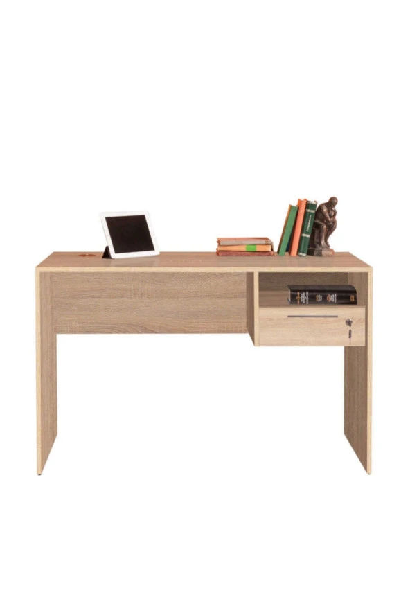 Concept Kilitli Çekmeceli Çalışma Masası-Sonoma 120x75x60 cm (GxYxD) - 4
