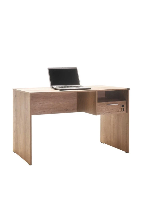 Concept Kilitli Çekmeceli Çalışma Masası-Açık Ceviz (Tori) 120x75x60 cm (GxYxD) - 7