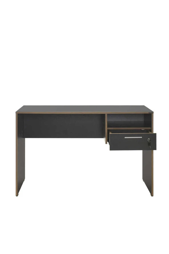 Concept Kilitli Çekmeceli Çalışma Masası-Antrasit-Kontra 120x75x60 cm (GxYxD) - 5