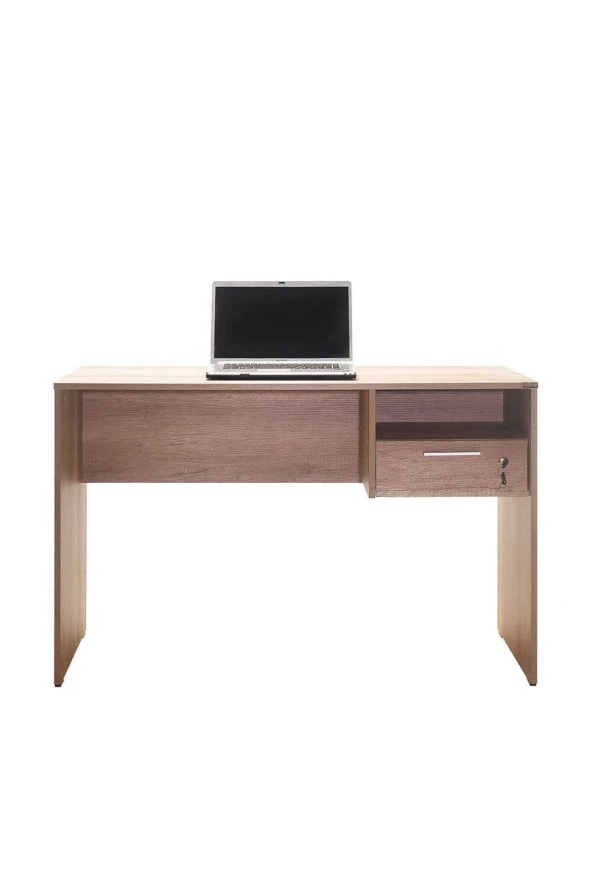 Concept Kilitli Çekmeceli Çalışma Masası-Açık Ceviz (Tori) 120x75x60 cm (GxYxD) - 8