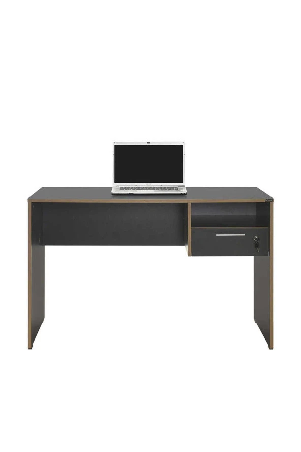 Concept Kilitli Çekmeceli Çalışma Masası-Antrasit-Kontra 120x75x60 cm (GxYxD) - 6