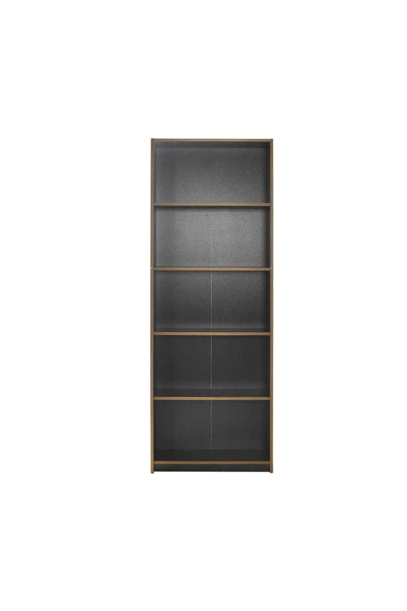 Modern 5 Raflı Kitaplık-Antrasit-Kontra 64x182x26 cm (GxYxD) - 3