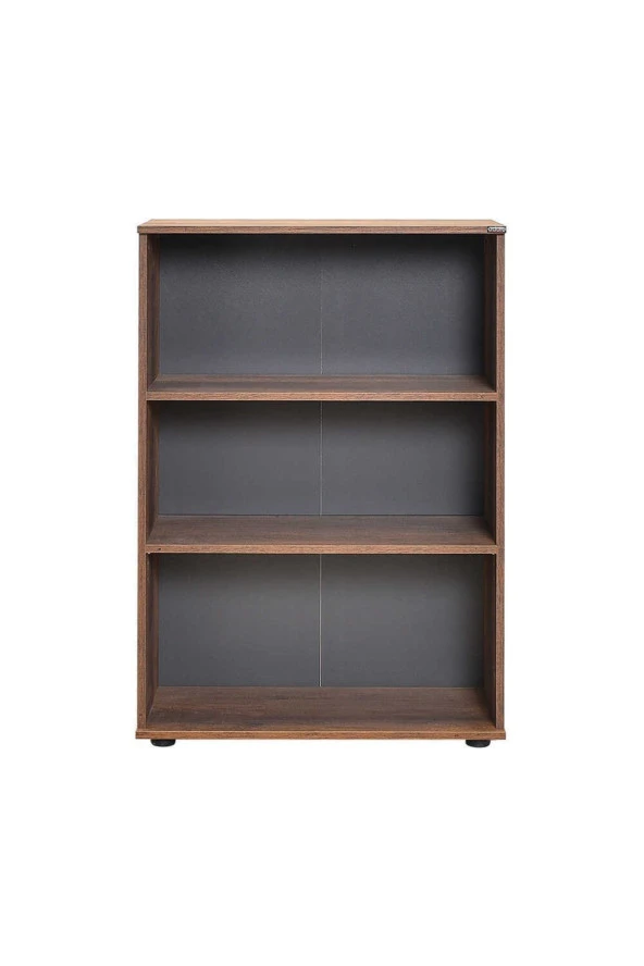 Rio 3 Raflı Kitaplık-Koyu Ceviz(Oslo Ceviz) 72x109x34 cm (GxYxD) - 2