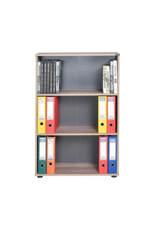 Rio 3 Raflı Kitaplık-Koyu Ceviz(Oslo Ceviz) 72x109x34 cm (GxYxD) - 3