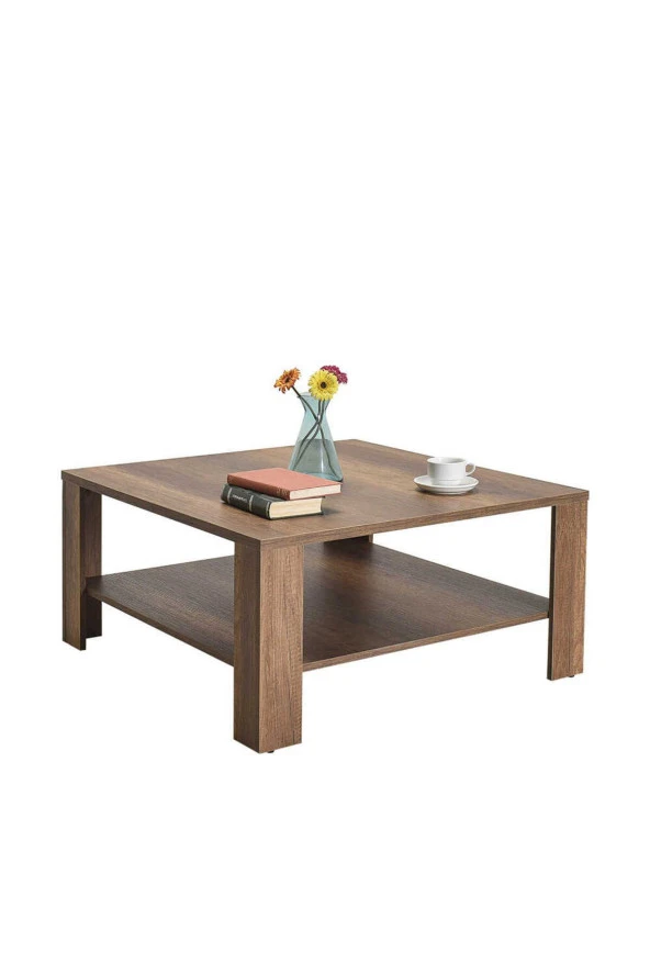 New Line Kare Orta Sehpa - Koyu Ceviz (Oslo Ceviz) 90x42x90 cm (GxYxD) - 2