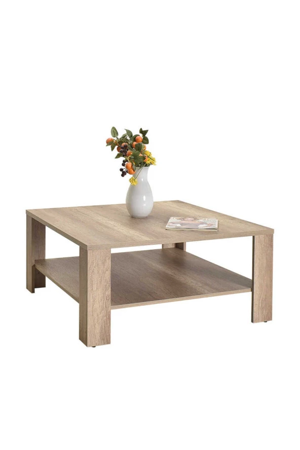 New Line Kare Orta Sehpa - Açık Ceviz (Tori) 90x42x90 cm (GxYxD) - 2