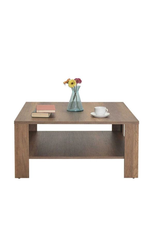 New Line Kare Orta Sehpa - Koyu Ceviz (Oslo Ceviz) 90x42x90 cm (GxYxD) - 4