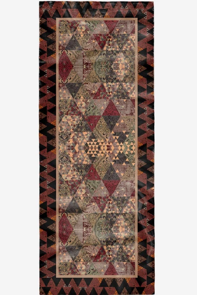 Afvente Paisley Desen Kahverengi Pamuk Şal - Resim 5