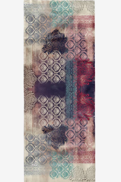 Afvente Dalgalı Desen Yeşil Pamuk Şal - 4