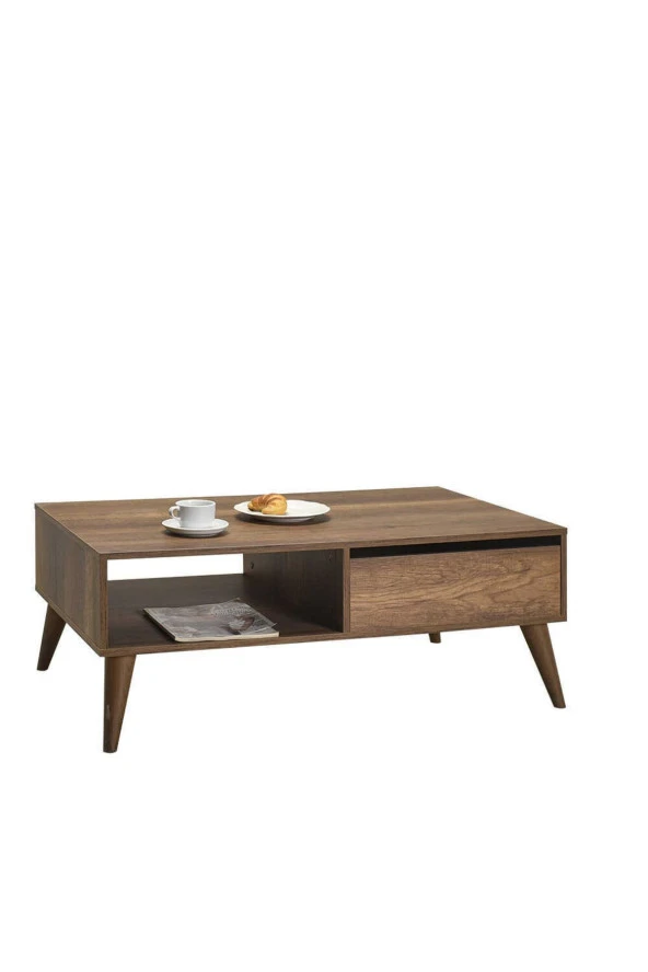 Dikdörtgen Orta Sehpa-Koyu Ceviz(Oslo Ceviz) 110x42x65 cm (GxYxD) - 3