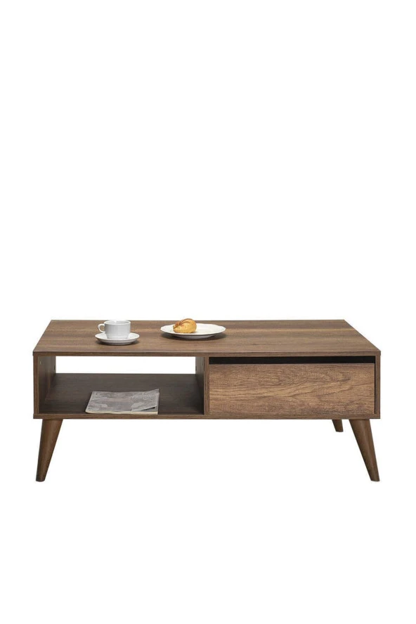Dikdörtgen Orta Sehpa-Koyu Ceviz(Oslo Ceviz) 110x42x65 cm (GxYxD) - 6
