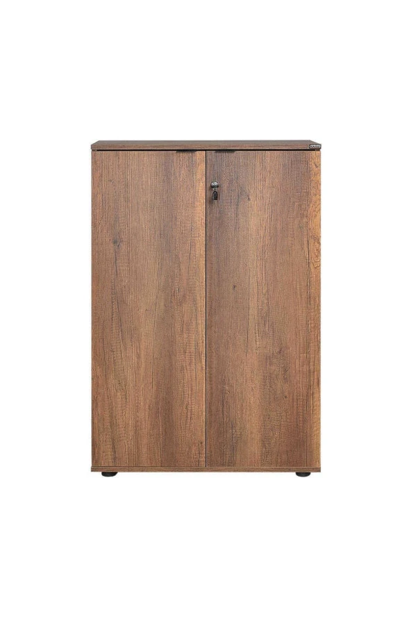 Rio 3 Raflı Kapaklı Kitaplık-Koyu Ceviz(Oslo Ceviz) 72x109x34 cm (GxYxD) - 3