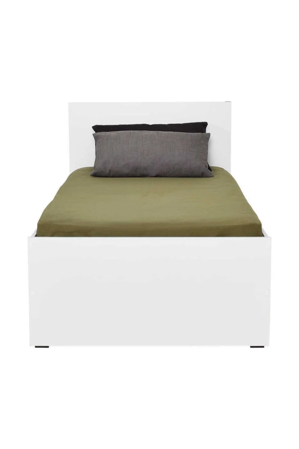 Trendline Tek Kişilik Karyola-Mat Beyaz 96x89x195 cm (GxYxD) - 3