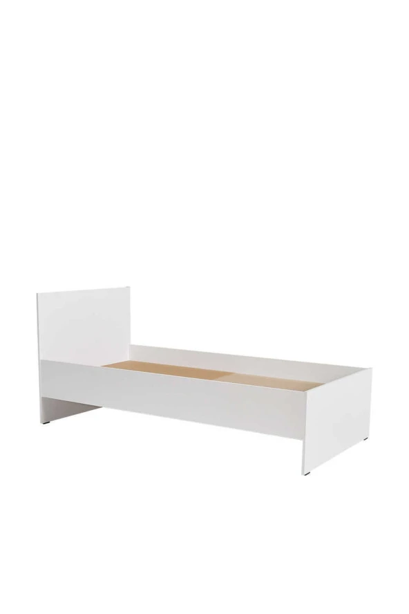 Trendline Tek Kişilik Karyola-Mat Beyaz 96x89x195 cm (GxYxD) - 4
