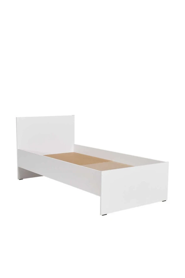 Trendline Tek Kişilik Karyola-Mat Beyaz 96x89x195 cm (GxYxD) - 5
