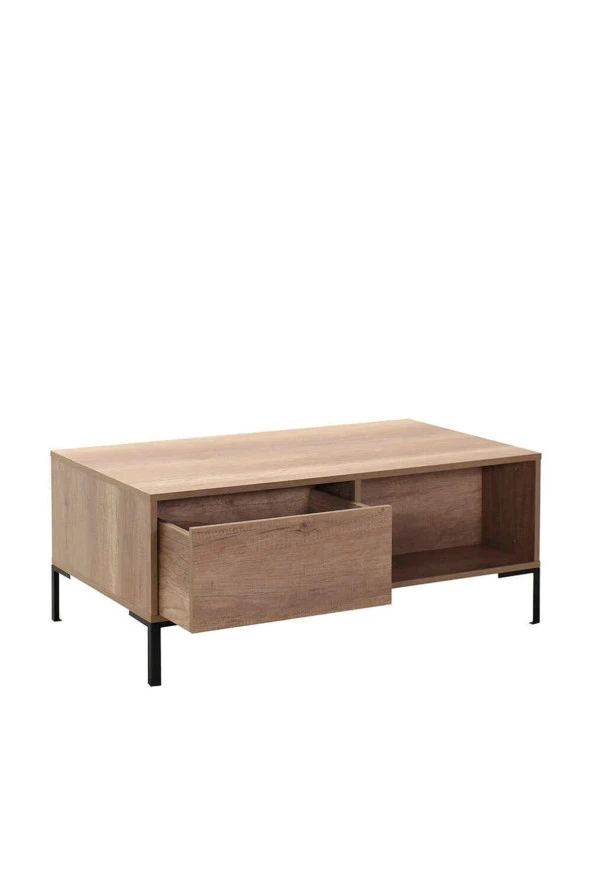 Cube Dikdörtgen Orta Sehpa-Açık Ceviz (Tori) 103x42x60 cm (GxYxD) - 2