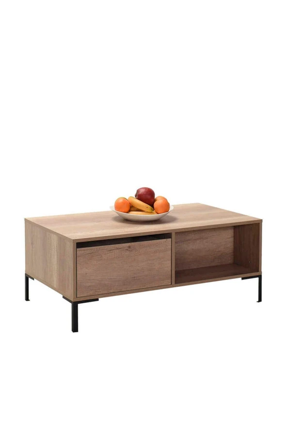 Cube Dikdörtgen Orta Sehpa-Açık Ceviz (Tori) 103x42x60 cm (GxYxD) - 3