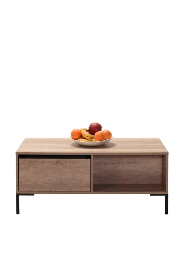 Cube Dikdörtgen Orta Sehpa-Açık Ceviz (Tori) 103x42x60 cm (GxYxD) - 6