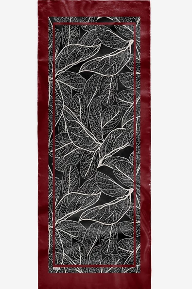 Afvente Mermer Desen Bordo Pamuk Şal - 5