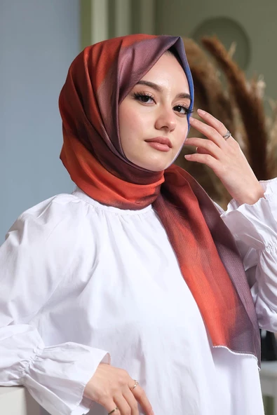 Afvente Sanat Desen Turuncu Pamuk Şal ürün görseli 1