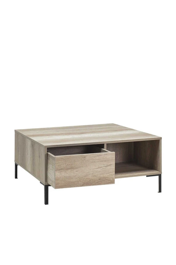 Kare Orta Sehpa - Açık Ceviz (Tori) 90x42x90 cm (GxYxD) - 3