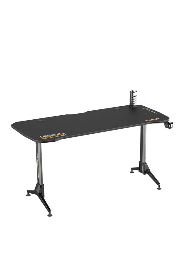 Adore Gaming Karbon Çelik Gövde Oyuncu Bilgisayar Masası-Siyah 160x70-75-80x75 cm (GxYxD) - 2
