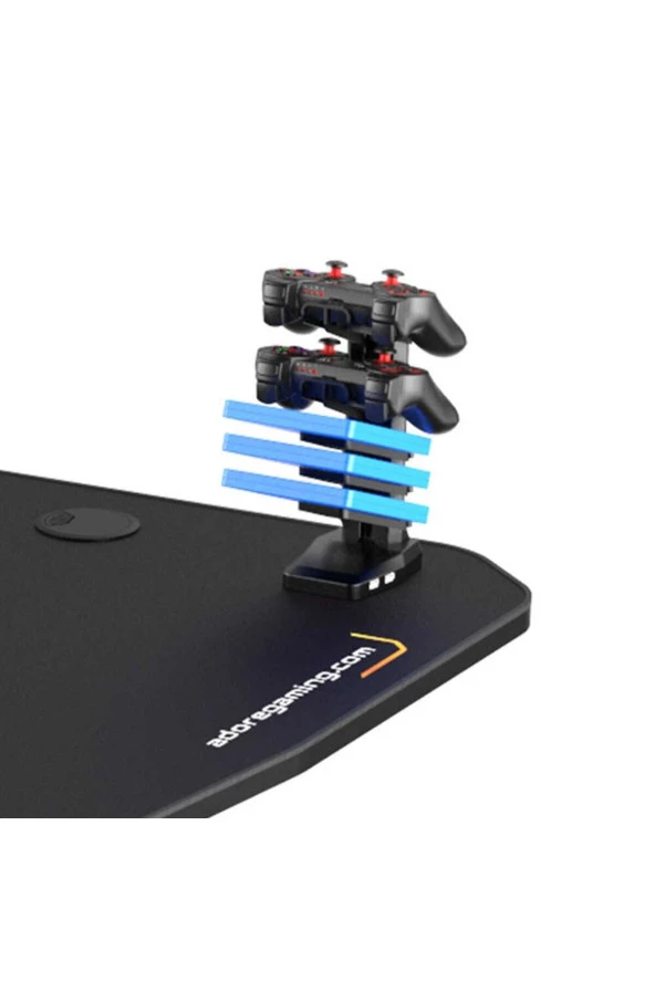 Adore Gaming Karbon Çelik Gövde Oyuncu Bilgisayar Masası-Siyah 160x70-75-80x75 cm (GxYxD) - 4