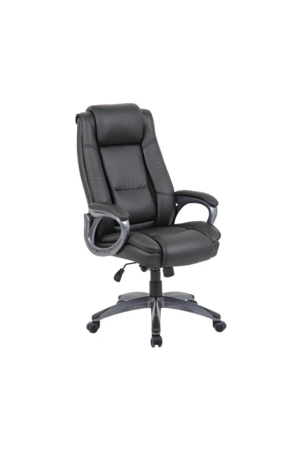 Boston Ofis Koltuğu Suni Deri - Siyah 65x114-121,5x81 cm (GxYxD) - 2