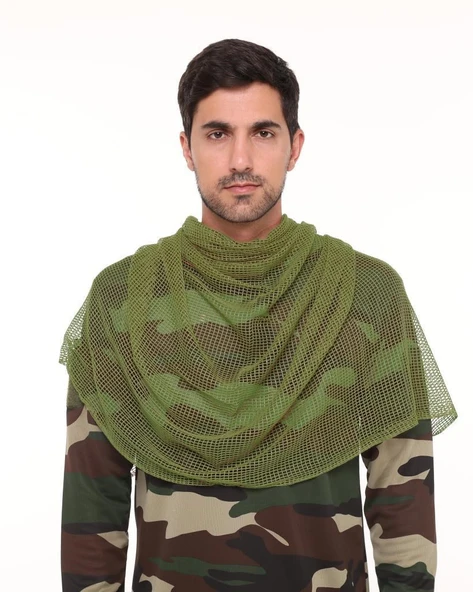 Kamuflaj Kare Fileli Askeri Şal, Fileli Puşi, Gizlenme Ağı Tactical File Puşi - Poşi 90X180 Cm HAK - 3