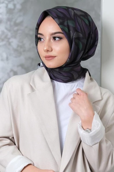 Afvente Tüy Desen Mor Pamuk Eşarp