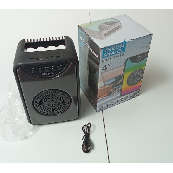 BIG SOUND MODEL KTX-1433 4'' RGB Bluetooth USB FM Hoparlör Speaker - Resim 3