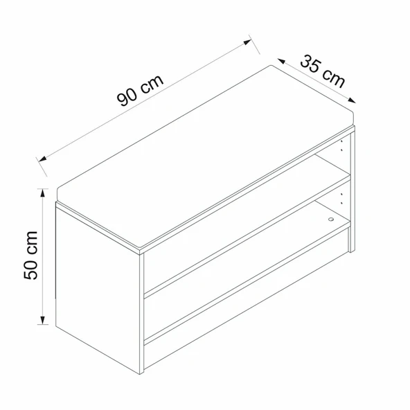 Minar Kale Ayakkabılık Minderli Byz Dore Plus - 8